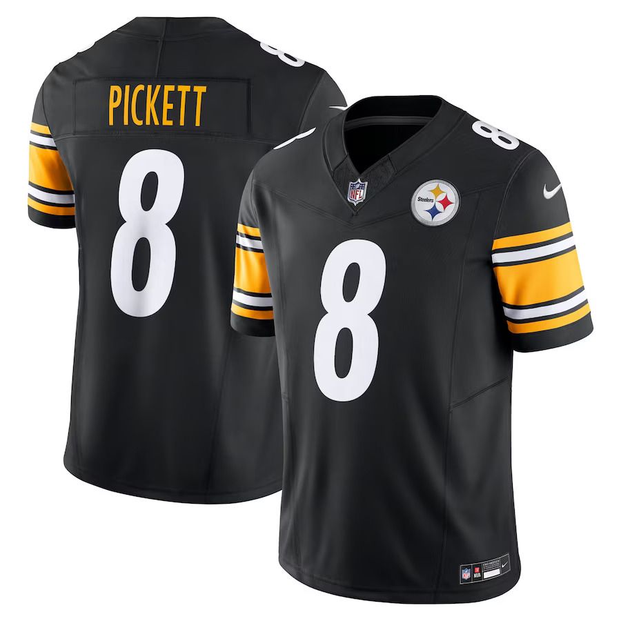 Men Pittsburgh Steelers 8 Kenny Pickett Nike Black Vapor F.U.S.E. Limited NFL Jersey